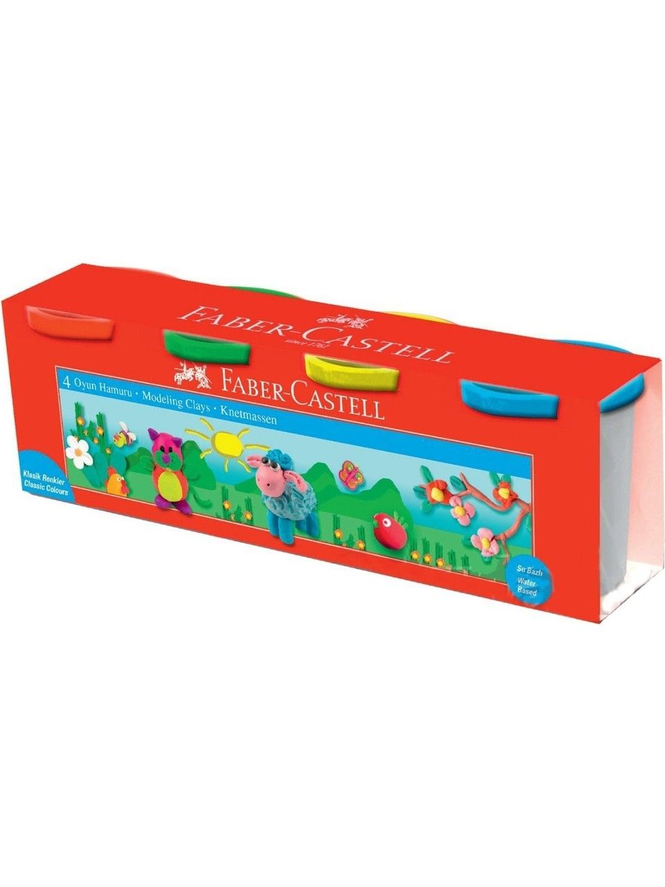 FABER 000041 OYUN HAMURU KLASİK RENKLER 4 RENK