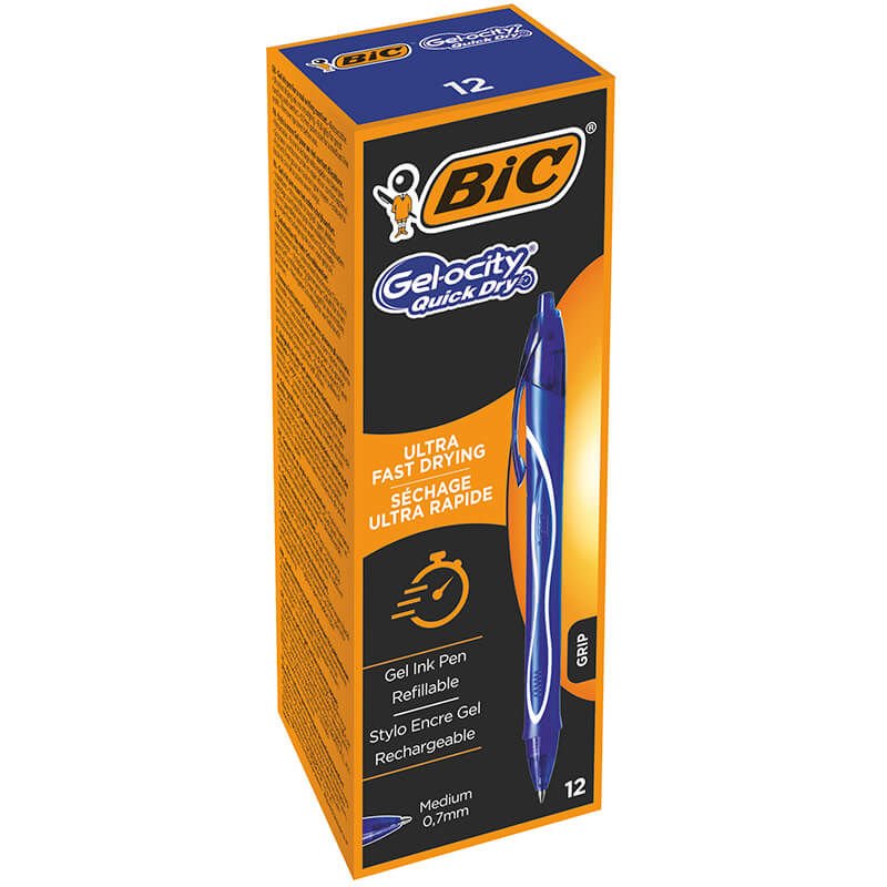 BİC GELOCITY HIZLI KURUYAN JEL KALEM MAVİ 950442 12'Lİ KT