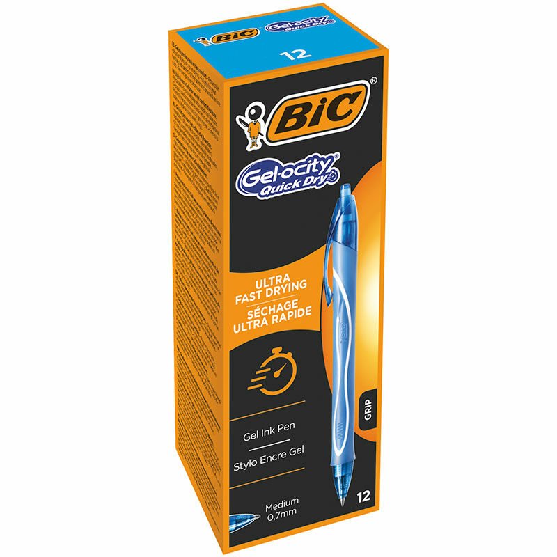 BİC GELOCITY HIZLI KURUYAN JEL KALEM TURKUAZ 12'Lİ KT 964776