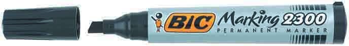 BİC PERMANENT MARKÖR 2300 KESİK UÇ SİYAH 12'Lİ KT 820926