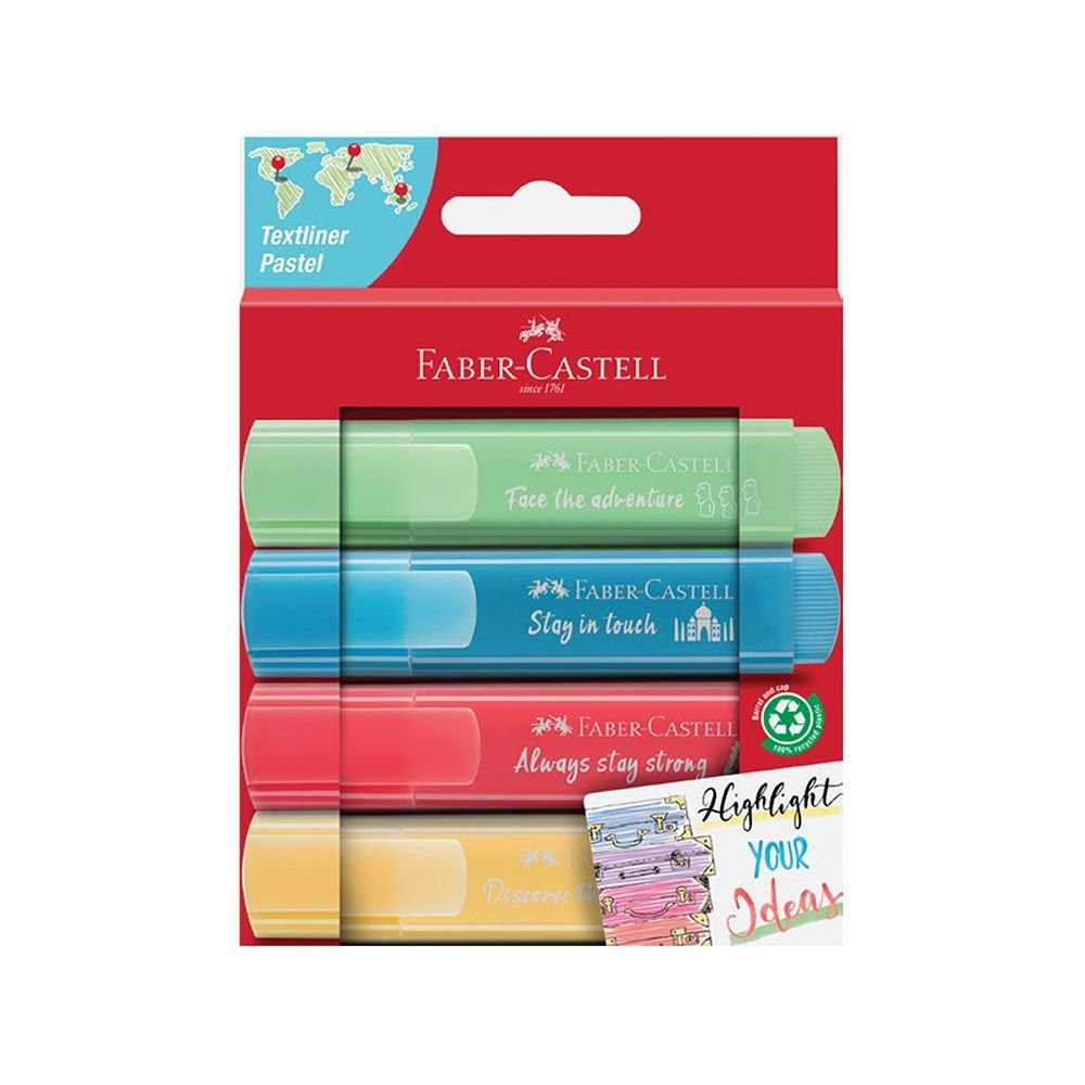 FABER 254625 FOSFORLU KALEM 46 PASTEL RENK (4'LÜ)