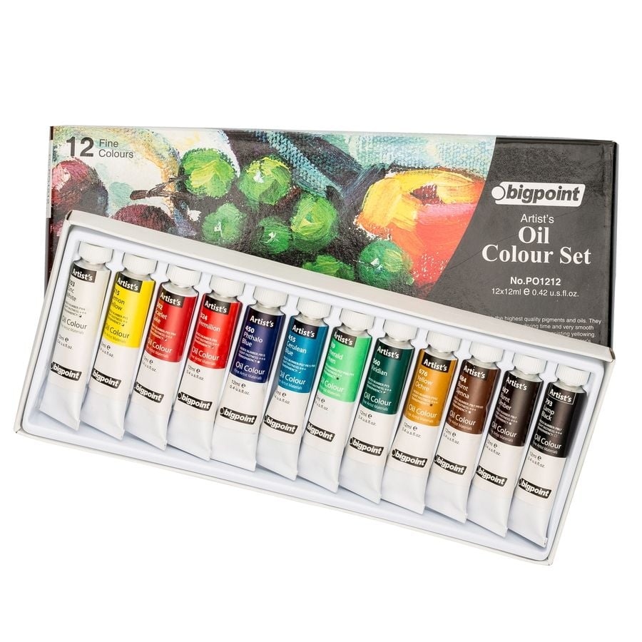 BİGPOİNT BPPO-1212 YAĞLI BOYA SETİ 12 ML TÜP X 12 RENK