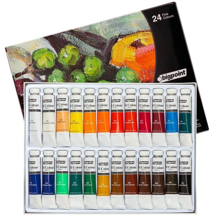BİGPOİNT BPPO-2412 YAĞLI BOYA SETİ 12 ML TÜP X 24 RENK