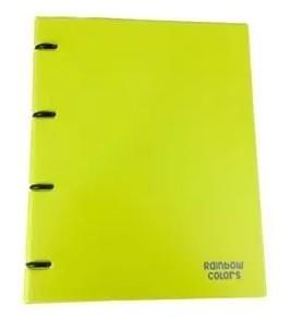 ÖNDER 124-20 RAİNBOW COLORS 4 HALKA DOSYA PP SARI