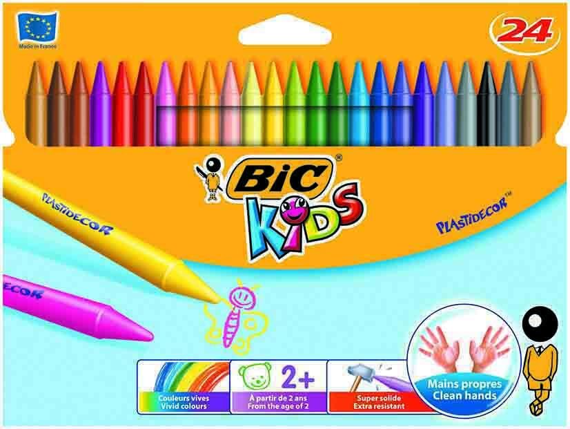 BİC PLASTİDECOR SİLİNEBİLİR PASTEL 24 RENK 829772