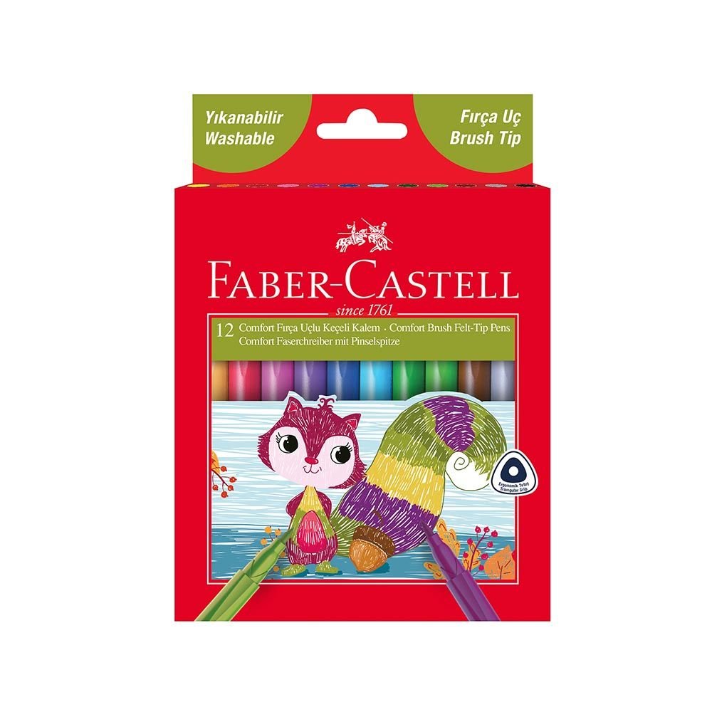 FABER 155242 KEÇELİ KALEM COMFORT FIRÇA UÇLU 12'Lİ