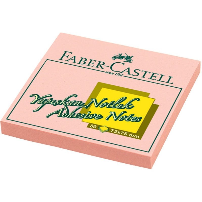 FABER 585402 YAPIŞKAN NOTLUK 75*75MM PEMBE (12'Lİ)