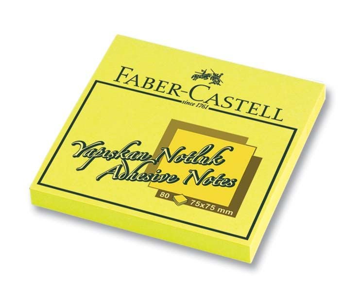FABER 565434 YAPIŞKAN NOTLUK 75*75MM SARI (12'Lİ)