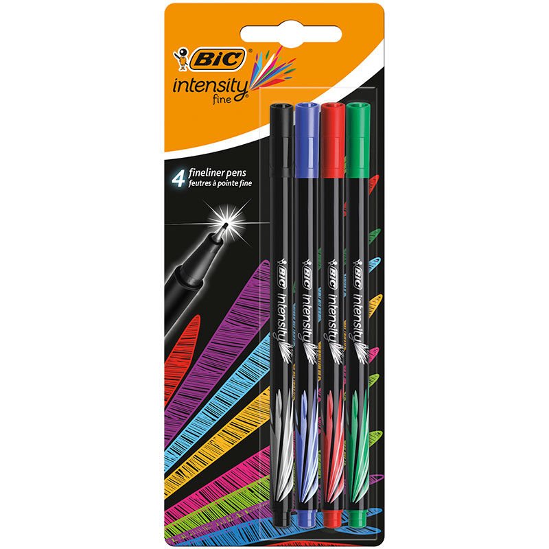 BİC INTENSTY FINELINER 4'LÜ BLİSTER KLASİK 942082