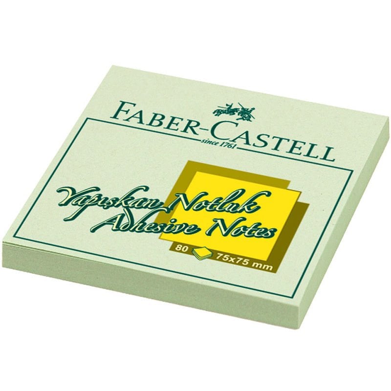 FABER 585404 YAPIŞKAN NOTLUK 75*75MM YEŞİL (12'Lİ)