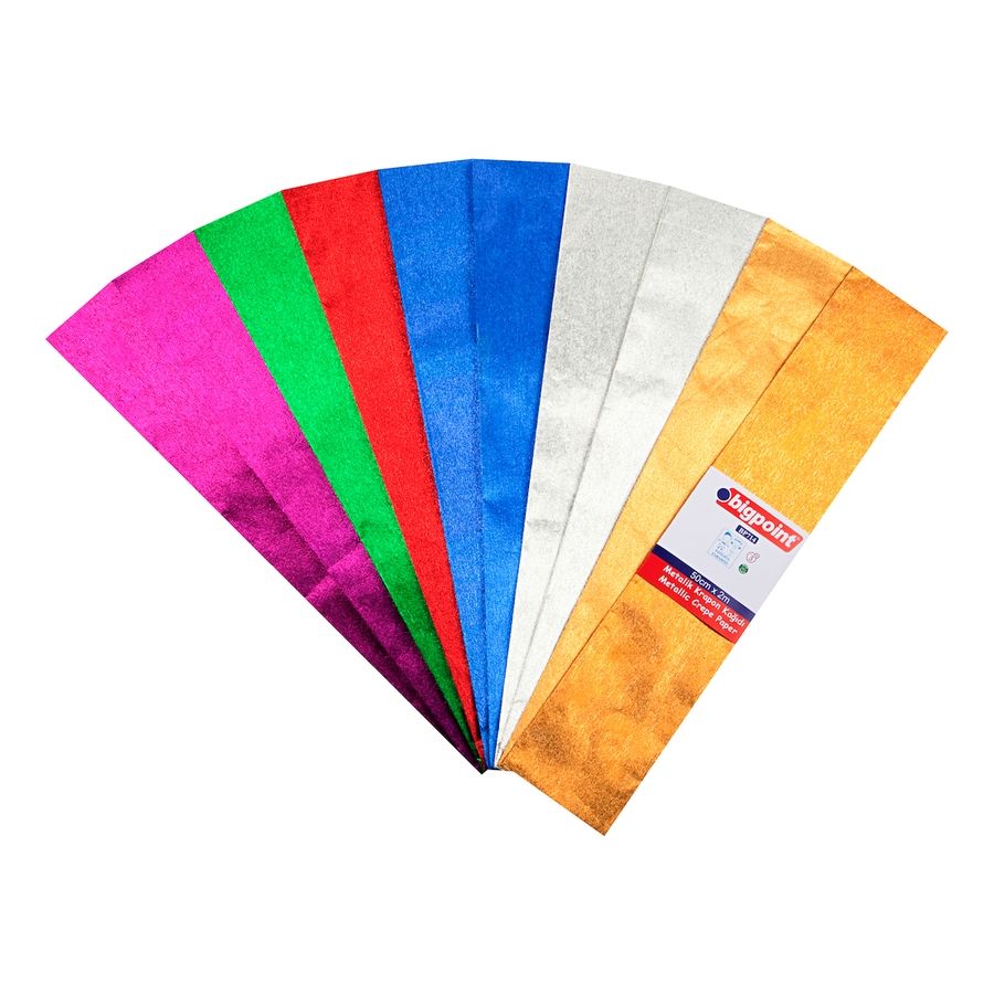 BİGPOİNT BP714 METALİK KRAPON KAĞIDI 2 METRE 10'LU KARIŞIK POŞET