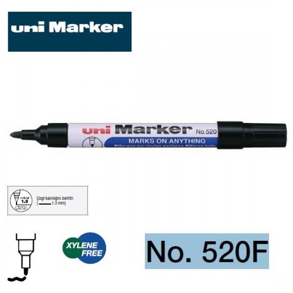 UNİ No.520F KOLİ MARKÖRÜ 1-3 SİYAH 12'Lİ KT.