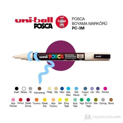 UNİ PC-3M POSCA POSTER MARKÖRÜ BEYAZ 6'LI KT.