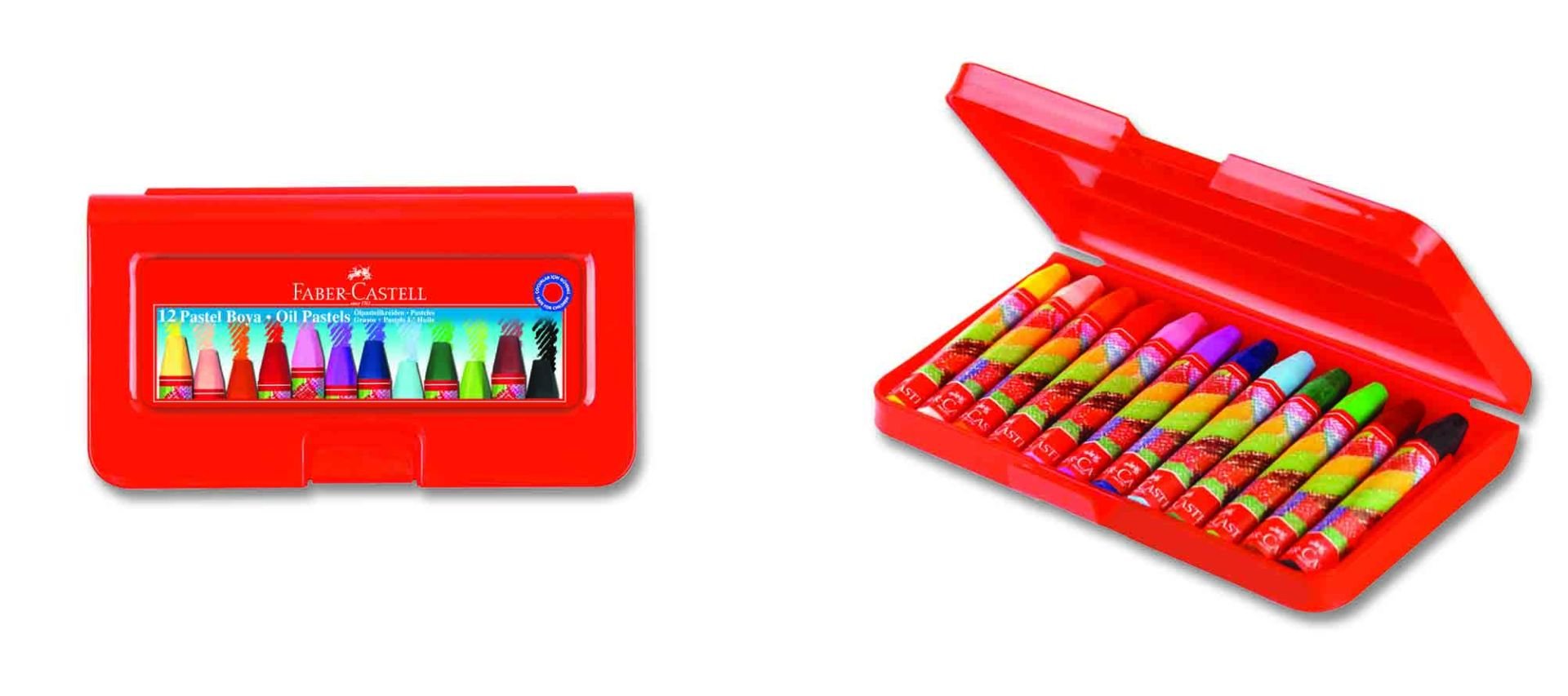 FABER 125112 PASTEL BOYA PLASTİK KUTU 12 RENK