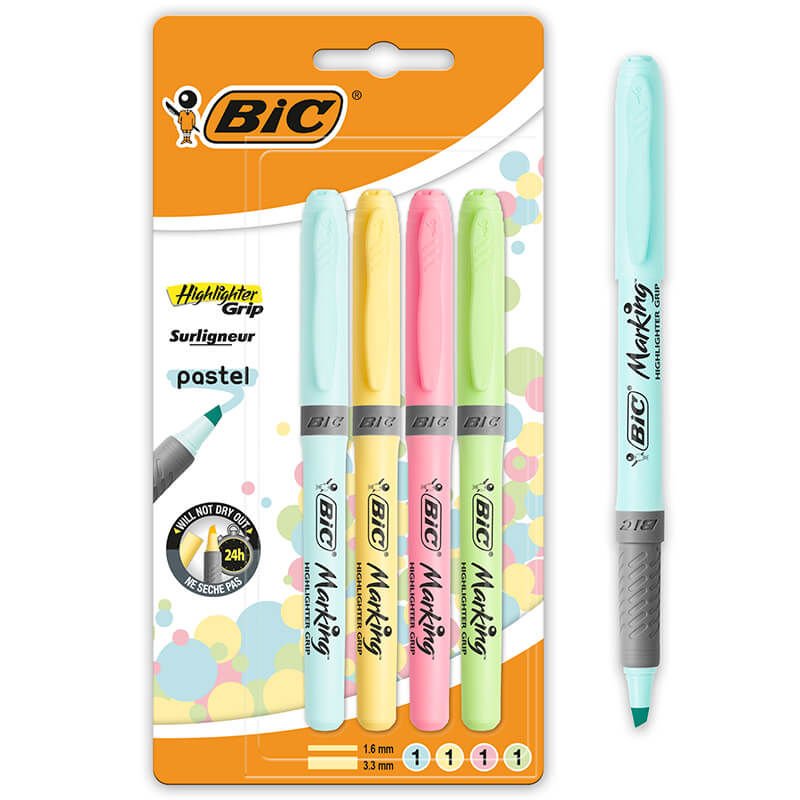 BİC MARKING HIGHLIGHTER GRIP PAST.4'LÜ BLS.964859