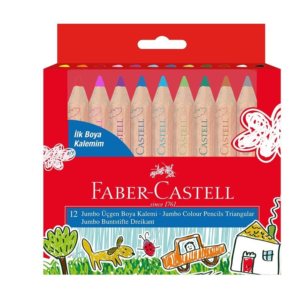 FABER 000004 JUMBO İLK BOYA KALEMİM YARIM BOY 12'Lİ