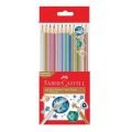FABER 000006 BOYA KALEMİ ÜÇGEN METALİK 12'Lİ