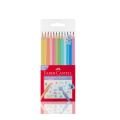 FABER 116313 BOYA KALEMİ ÜÇGEN PASTEL RENKLER 12 RENK