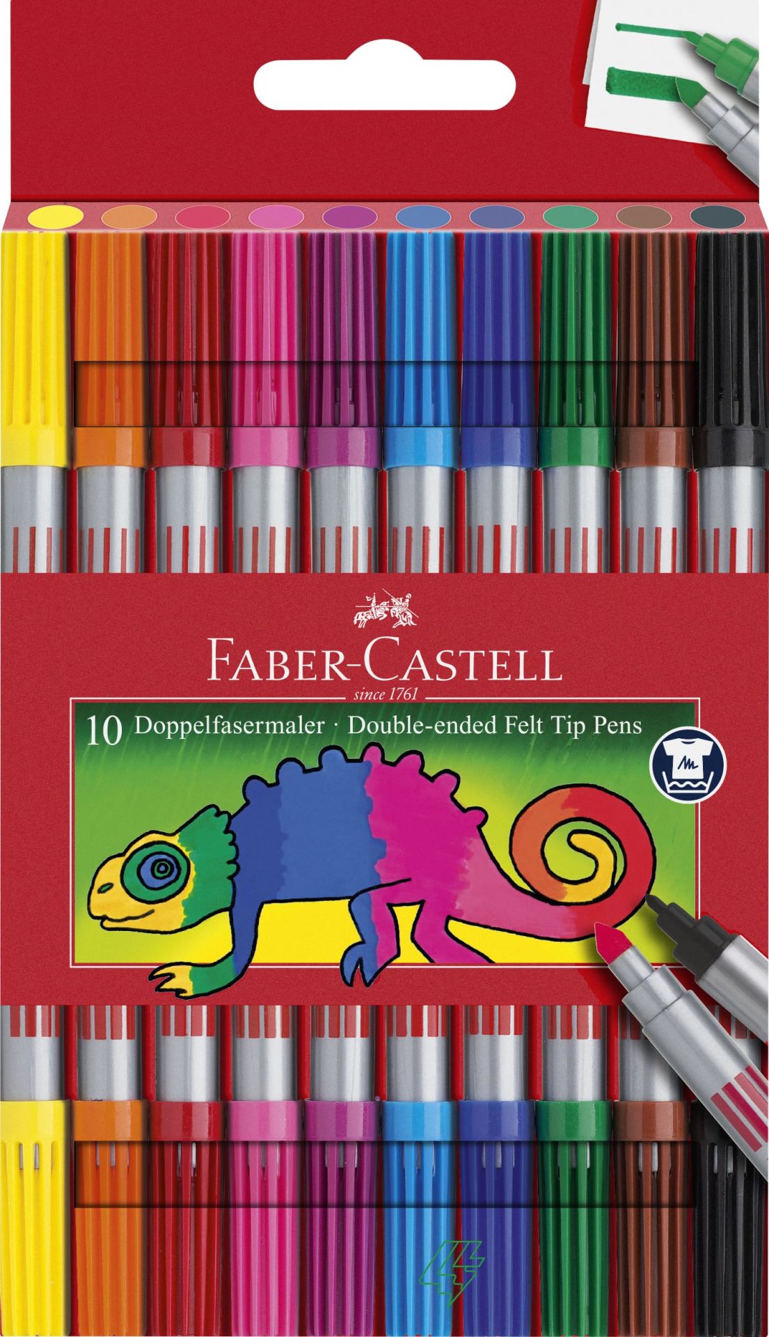 FABER 151110-10 ÇİFT TARAFLI KEÇELİ KALEM 10 RENK