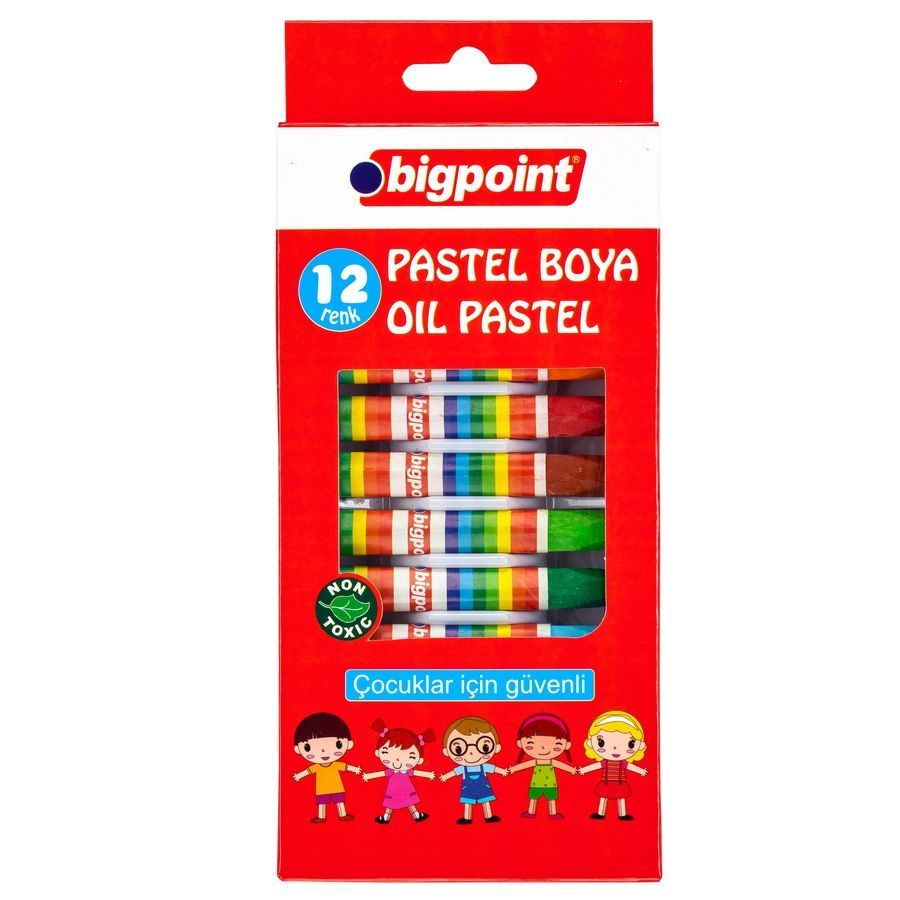 BİGPOİNT BP740-12 PASTEL BOYA 12 RENK