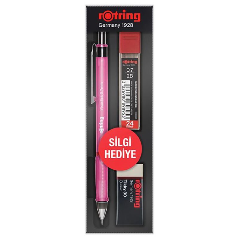 ROTRİNG VİSUCLİCK MİN SİLGİ 3 LÜ OKUL SETİ 07 PEMBE