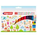 BİGPOİNT BP746-12 JUMBO MUM BOYA(SİLİNEBİLİR) 12 RENK