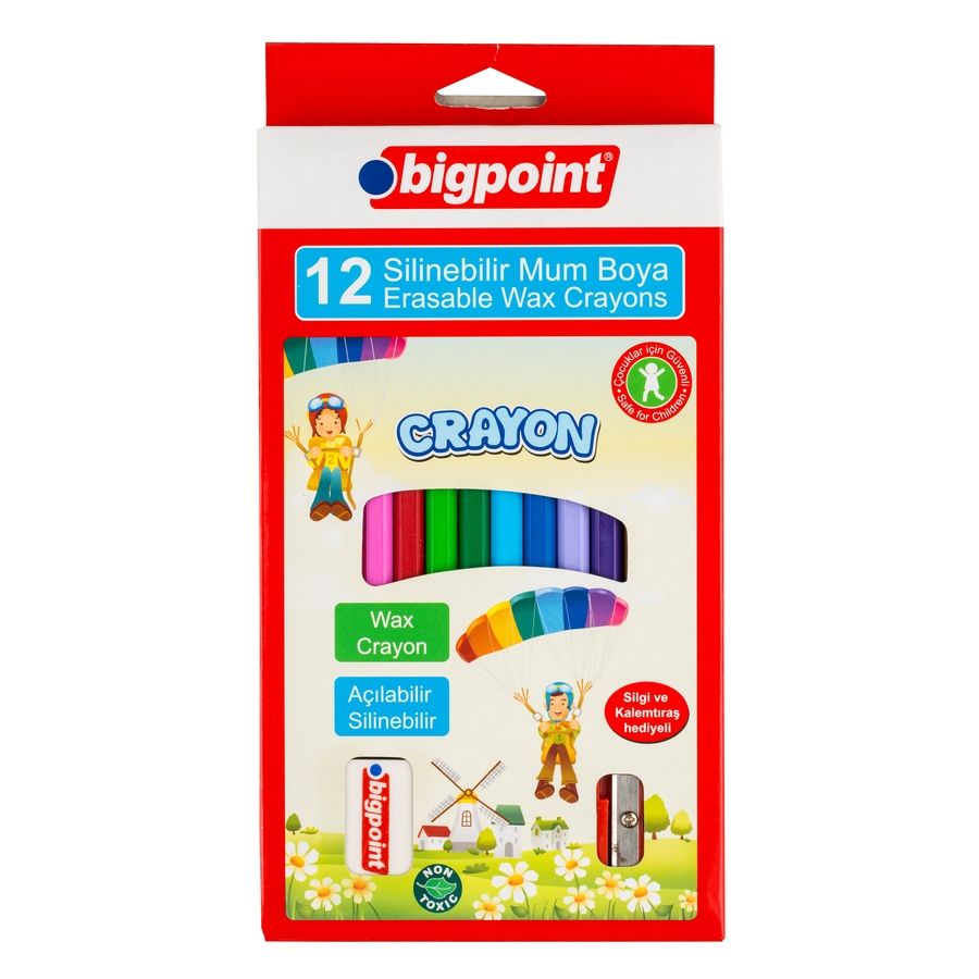 BİGPOİNT BP747-05 MUM BOYA(SİLİNEBİLİR) 12 RENK