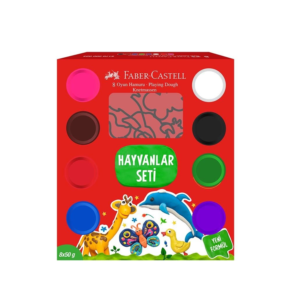 FABER 000023 OYUN HAMURU HAYVANLAR SETİ 50G*8