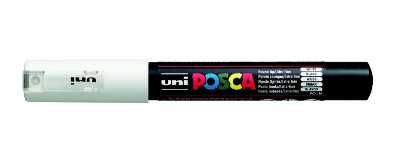 UNİ PC-1M POSCA POSTER MARKÖRÜ BEYAZ 6'LI KT.