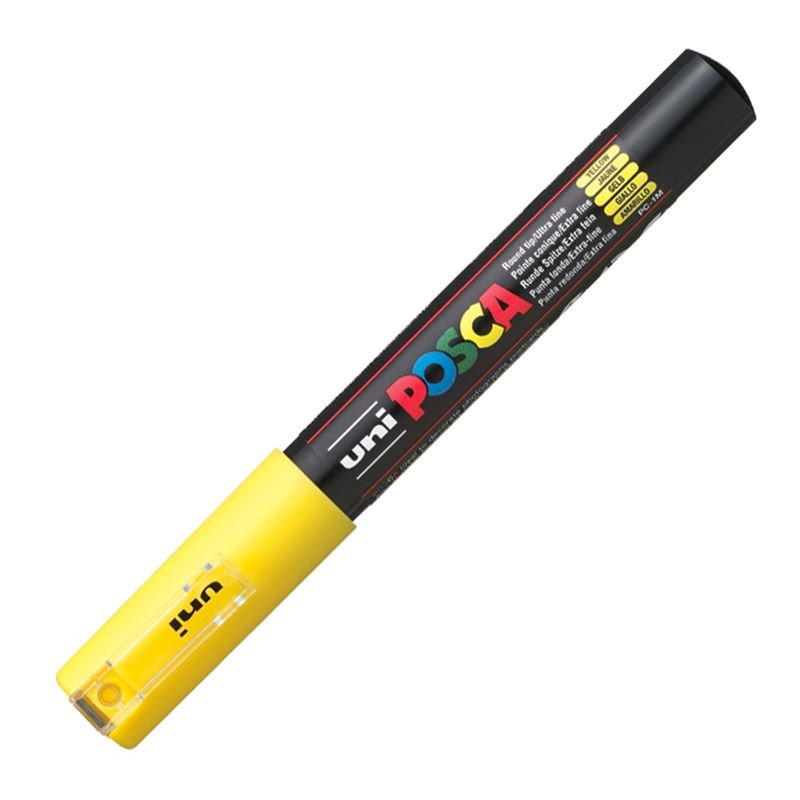 UNİ PC-1M POSCA POSTER MARKÖRÜ SARI 6'LI KT.