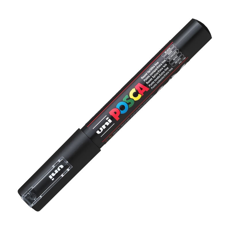 UNİ PC-1M POSCA POSTER MARKÖRÜ SİYAH 6'LI KT.