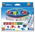 CARİOCA 42240 KEÇELİ KALEM 12 Lİ STAMPERELLO DAMGA