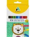 ADEL 510001 JUMBO HEXA BOYA KALEMİ 12 RENK TAM BOY
