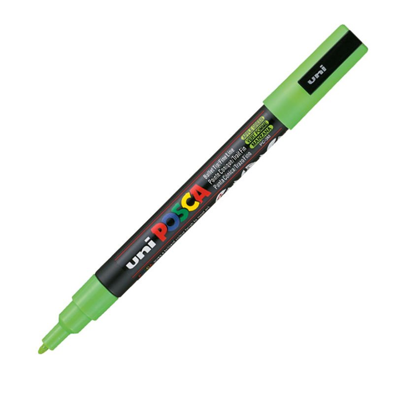 UNİ PC-3M POSCA POSTER MARKÖRÜ ELMA YEŞİLİ 6'LI KT.
