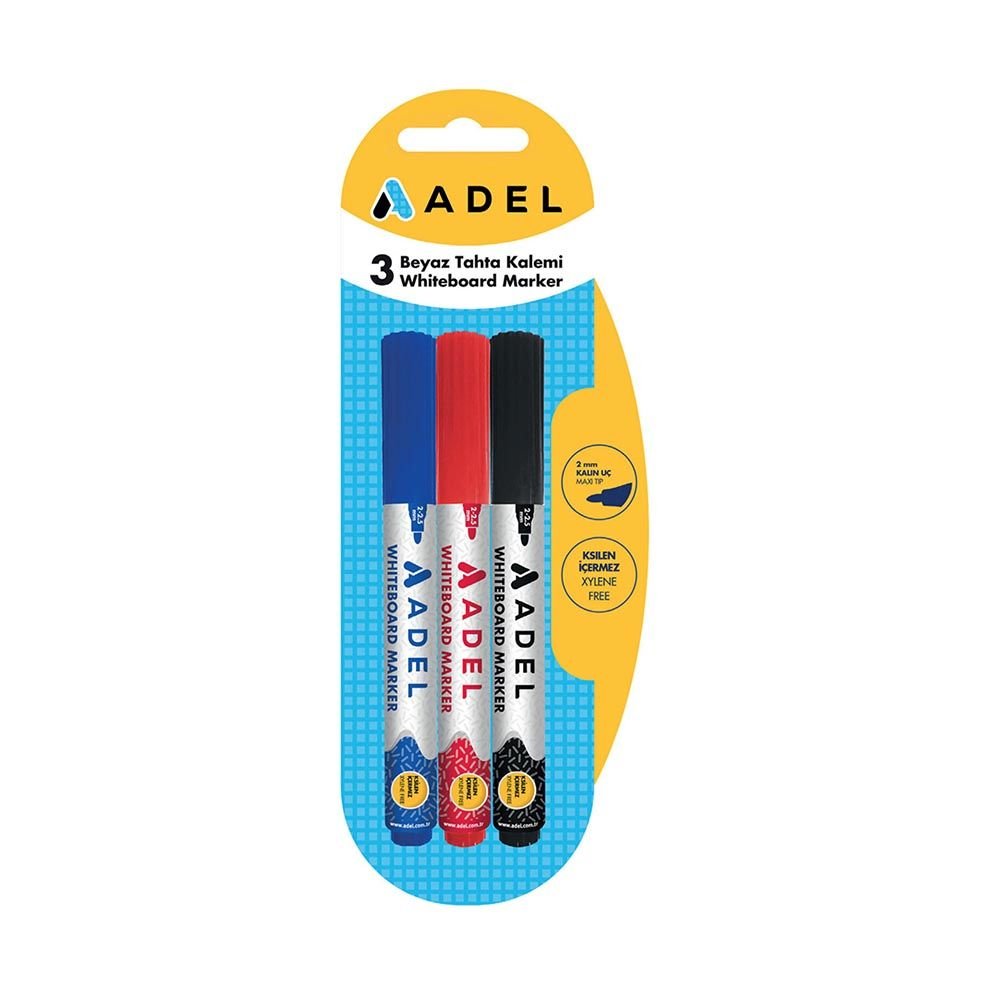 ADEL 417401 BEYAZ TAHTA KALEMİ 3'LÜ BLS
