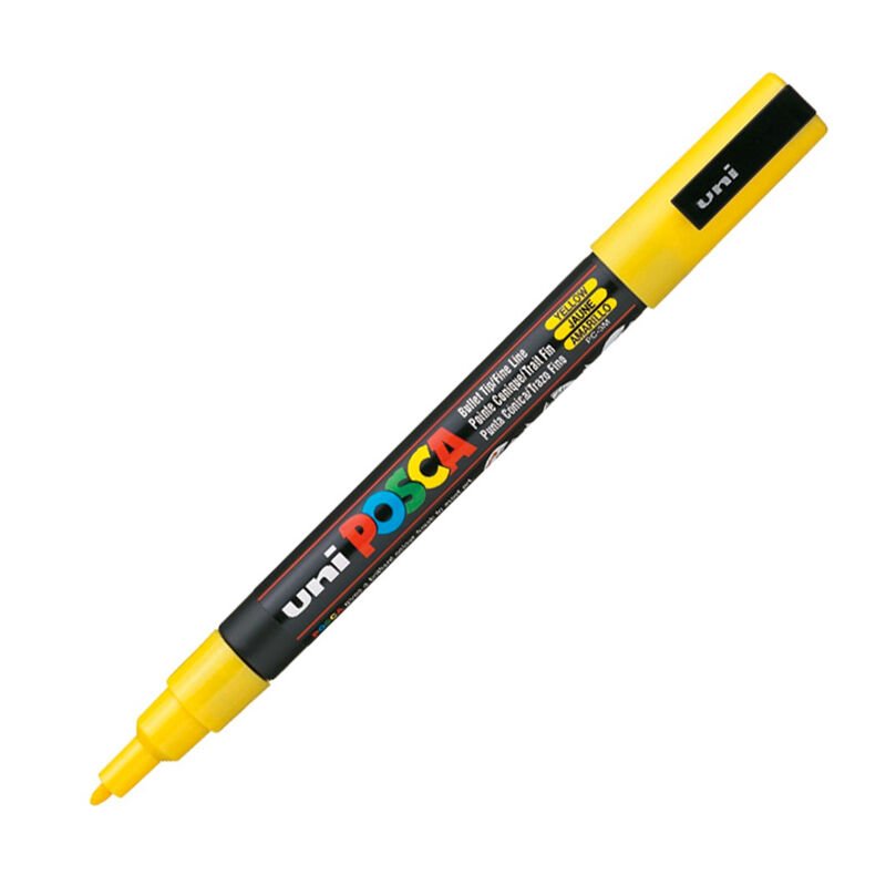 UNİ PC-3M POSCA POSTER MARKÖRÜ P.SARI 6'LI KT.