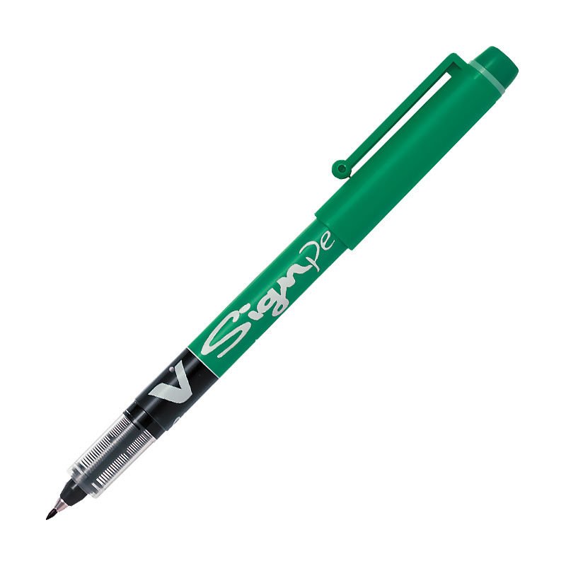 PİLOT SW-VSP-G  V-SİGNPEN İMZA KALEMİ YEŞİL 12'Lİ KT.