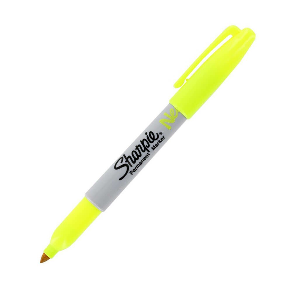 SHARPİE 1881076 FİNE PERMANENT MARKÖR NEON SARI 12'Lİ KT.