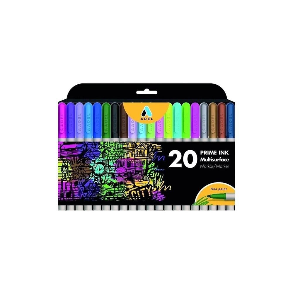 ADEL 000107 PRİME INK MULTİSURFACE 20'Lİ KARMA