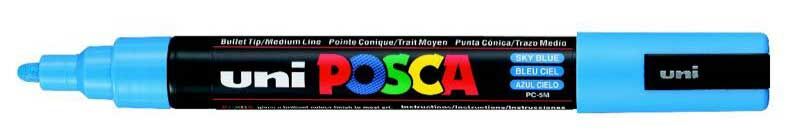 UNİ PC-5M POSCA POSTER MARKÖRÜ GÖK MAVİ 6'LI KT.