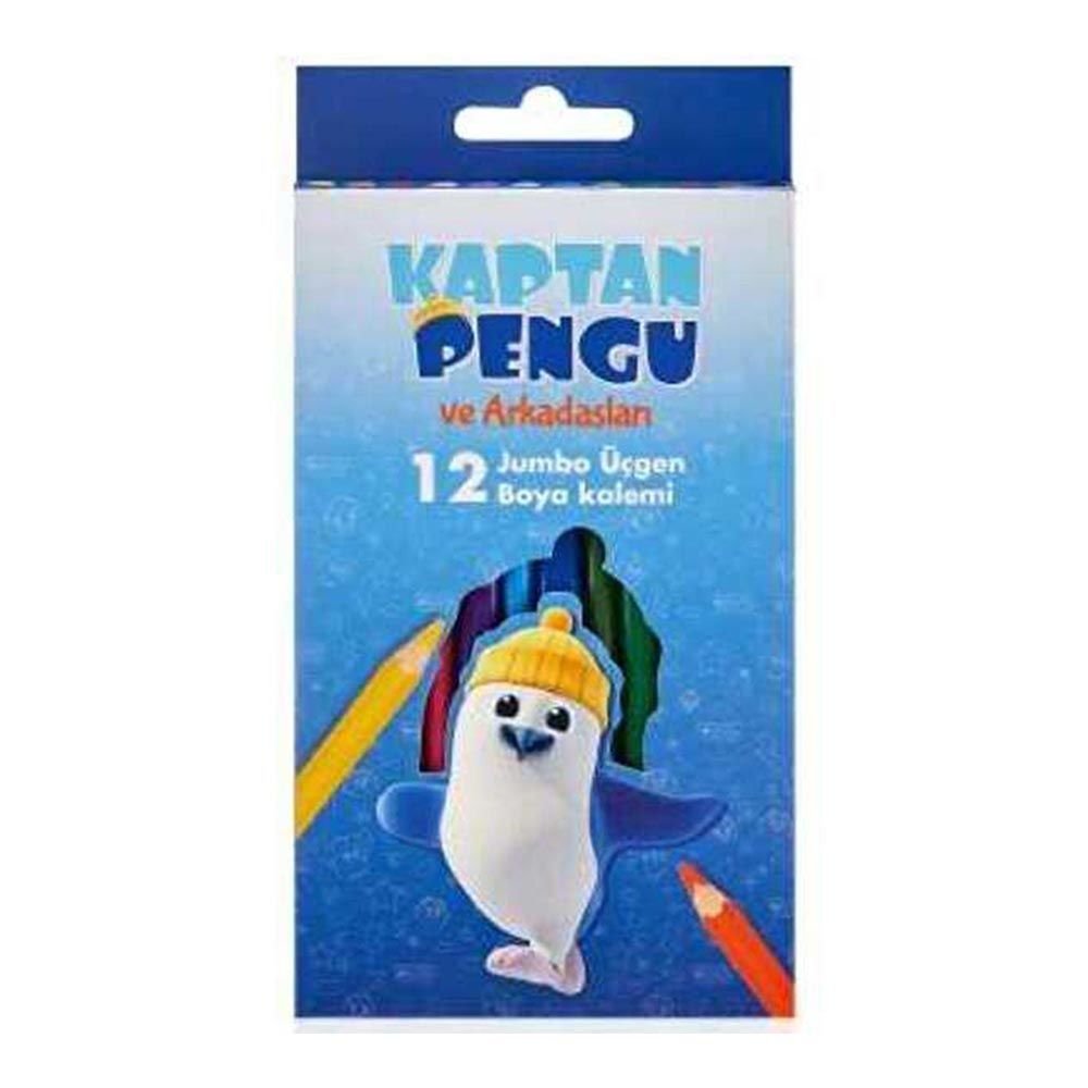 ADEL 000013 K.PENGU ÜÇ JUMBO K.BOYA KALEMİ 12'Lİ