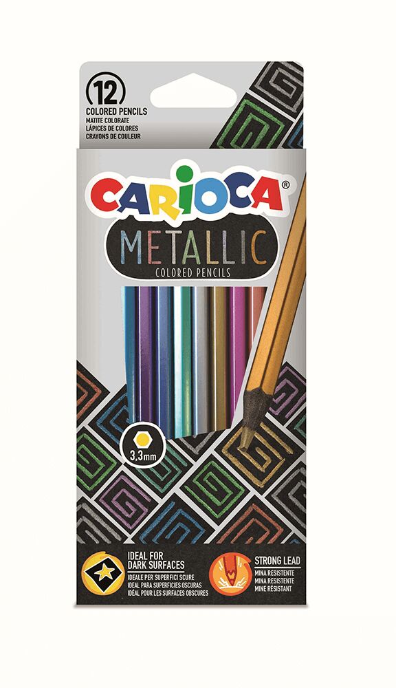 CARİOCA 43164 METALİK KURU BOYA 12'Lİ