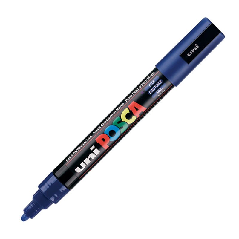 UNİ PC-5M POSCA POSTER MARKÖRÜ MAVİ 6'LI KT.