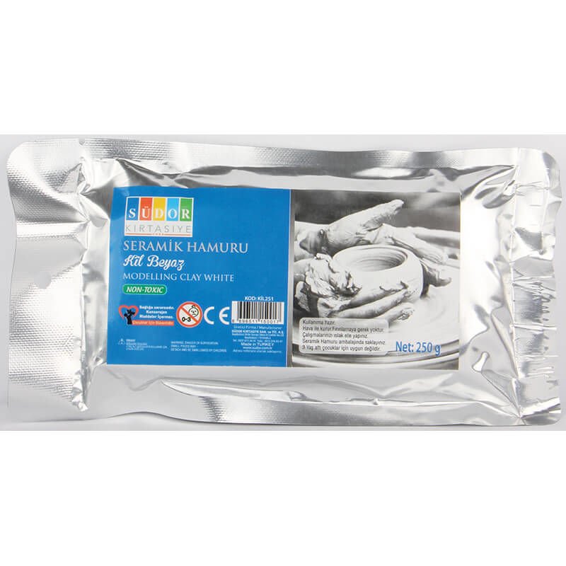 SÜDOR KİL251 SERAMİK KIL 250 GR BEYAZ