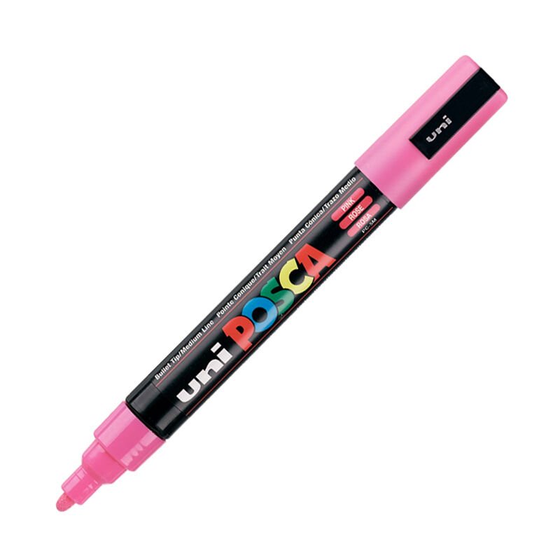 UNİ PC-5M POSCA POSTER MARKÖRÜ PEMBE 6'LI KT.