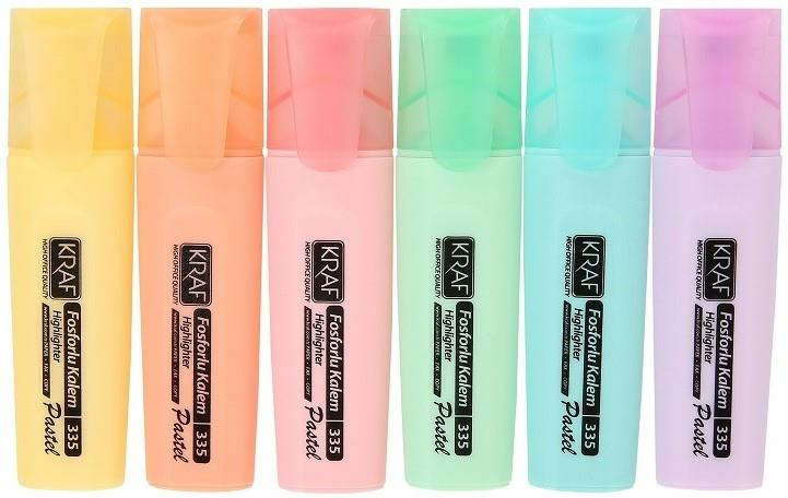 KRAF 335 FOSFORLU KALEM PASTEL 6 LI