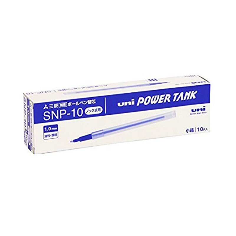 UNİ SNP-10 POWER TANK 1.0 MEKANİK KALEM YEDEĞİ MAVİ 10'LU KT.
