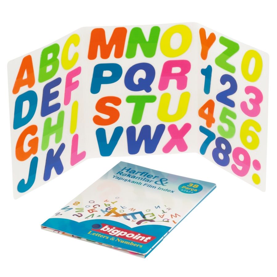 BİGPOİNT BP829 YAPIŞKANLI HARFLER VE RAKAMLAR FİLM