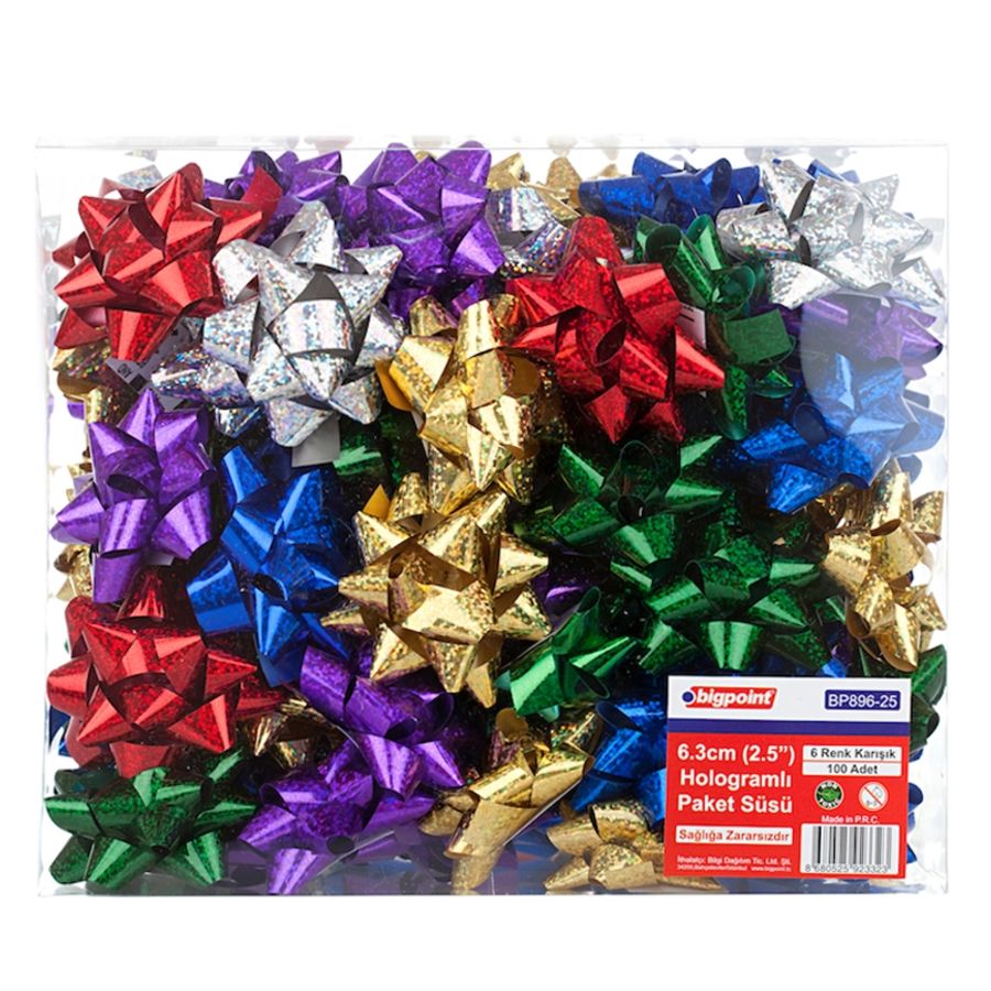 BİGPOİNT BP896-16 PAKET SÜSÜ HOLOGRAM 6.3CM 100'LÜ