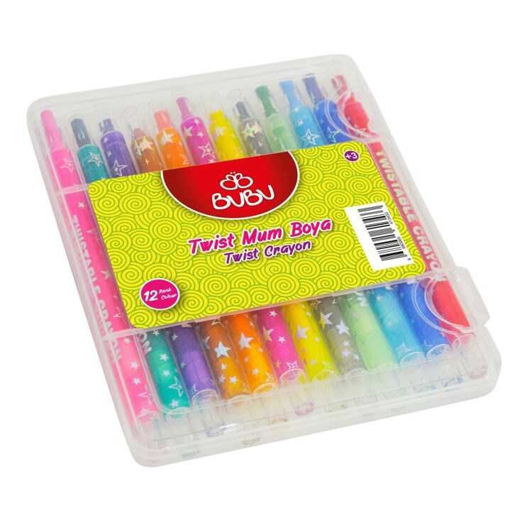 BU-BU CR0003 OLUKLU MUM BOYA 12Lİ PVC KUTU
